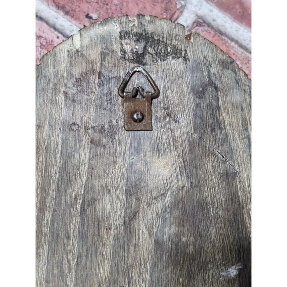 Vintage Hand Carved Wooden Wood Tribal Mask Hanging Wall Decor 10.5 in x 6 in - Picture 8 of 8